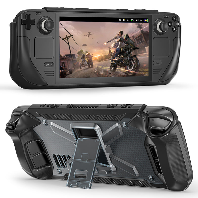 For Steam Deck 2022 TPU+PC Protective Cover with Kickstand Anti-scratch Case For Steam Deck 2022 TPU+PC Protective Cover with Kickstand Anti-scratch Case